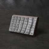 【2025 SPECIAL】CA4 墨染クロコ × イタリアンバケッタ カードケース / 名刺入れ