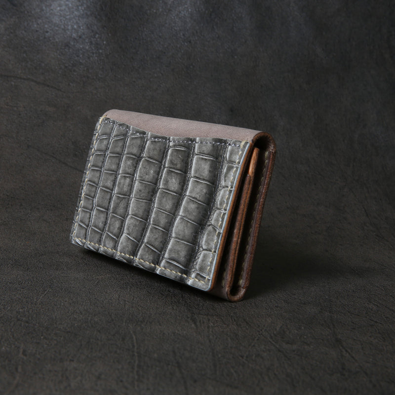【2025 SPECIAL】CA4 墨染クロコ × イタリアンバケッタ カードケース / 名刺入れ