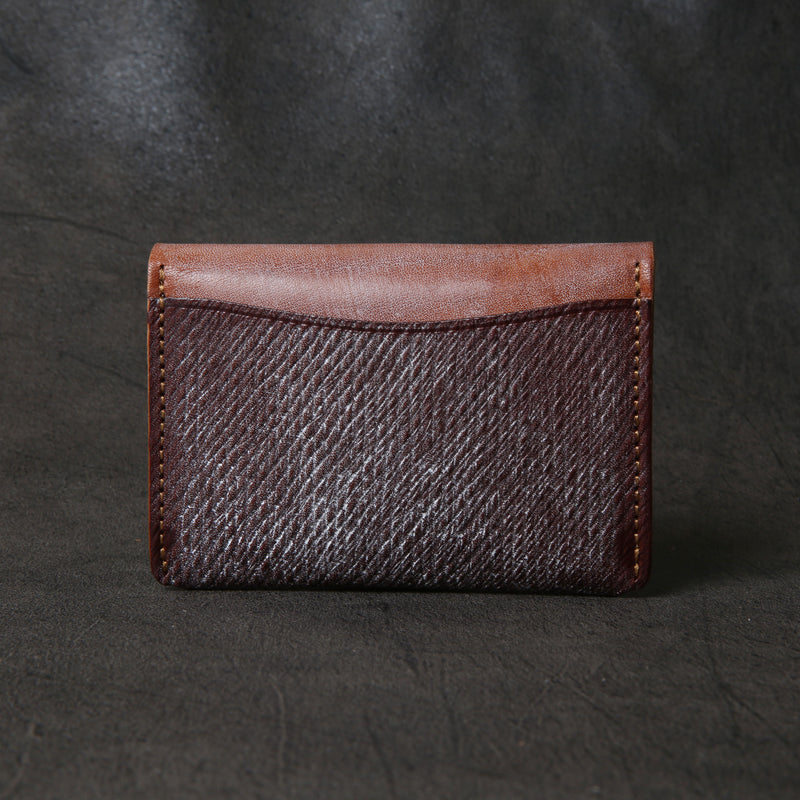 【2025 SPECIAL】C3 フルグレインブライドルレザー × ロシアンカーフ ≪BROWN≫ コインケース