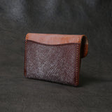 【2025 SPECIAL】C3 フルグレインブライドルレザー × ロシアンカーフ ≪BROWN≫ コインケース