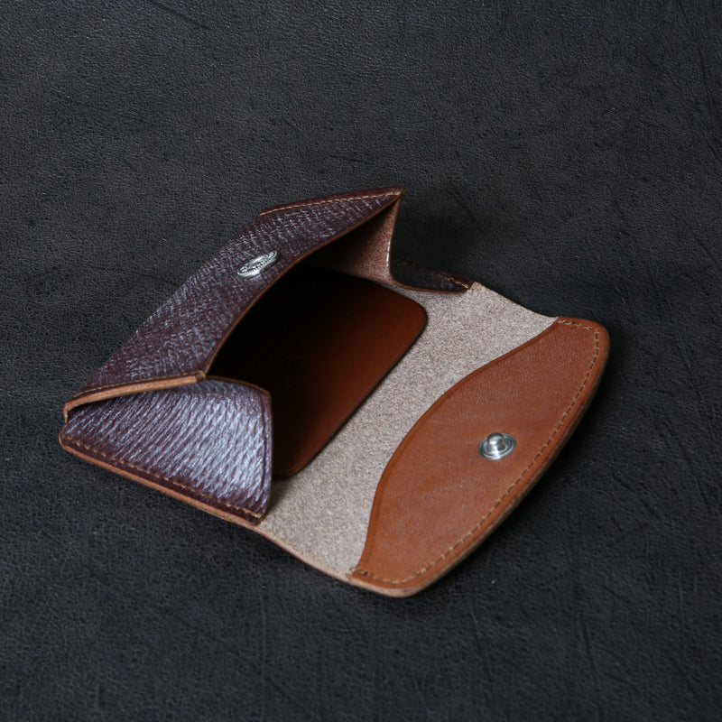 【2025 SPECIAL】C3 フルグレインブライドルレザー × ロシアンカーフ ≪BROWN≫ コインケース