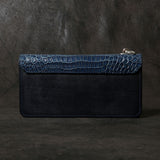 【2025 MOTOR SPECIAL】RLW1 藍染めクロコダイル × ブライドルレザー ≪INDIGO≫ トラッカーズロングウォレット