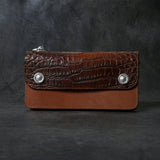 【2025 MOTOR SPECIAL】RLW1 ハンドダイ・ヌメクロコ ≪BROWN≫ トラッカーズロングウォレット