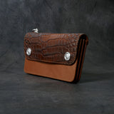 【2025 MOTOR SPECIAL】RLW1 ハンドダイ・ヌメクロコ ≪BROWN≫ トラッカーズロングウォレット