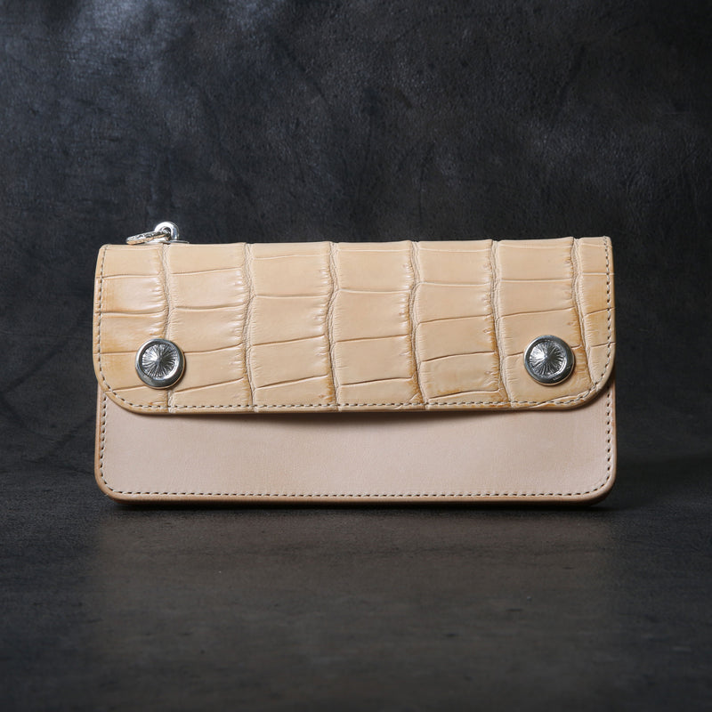 【2025 MOTOR SPECIAL】RLW1 ヌメクロコ ≪NATURAL≫ トラッカーズロングウォレット