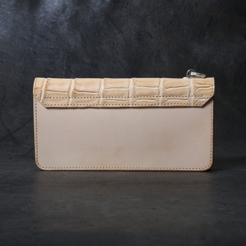 【2025 MOTOR SPECIAL】RLW1 ヌメクロコ ≪NATURAL≫ トラッカーズロングウォレット