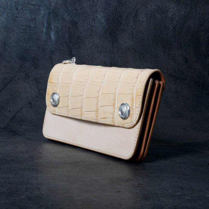 【2025 MOTOR SPECIAL】RLW1 ヌメクロコ ≪NATURAL≫ トラッカーズロングウォレット