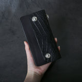 【2025 MOTOR SPECIAL】RLW1 ハンドダイ・ヌメクロコ ≪BLACK≫ トラッカーズロングウォレット