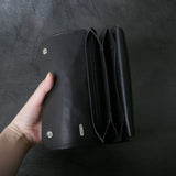 【2025 MOTOR SPECIAL】RLW1 ハンドダイ・ヌメクロコ ≪BLACK≫ トラッカーズロングウォレット