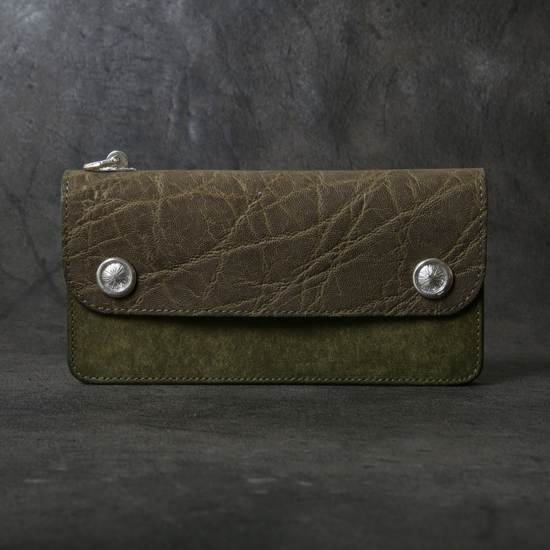 【2025 MOTOR SPECIAL】RLW1 エレファント × マットバケッタ ≪GREEN≫ トラッカーズロングウォレット