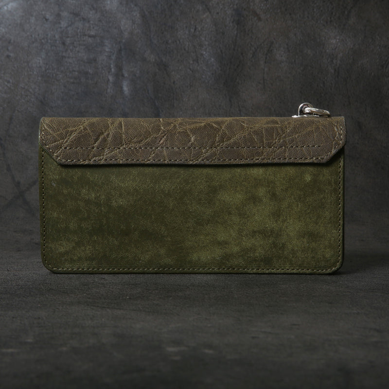 【2025 MOTOR SPECIAL】RLW1 エレファント × マットバケッタ ≪GREEN≫ トラッカーズロングウォレット