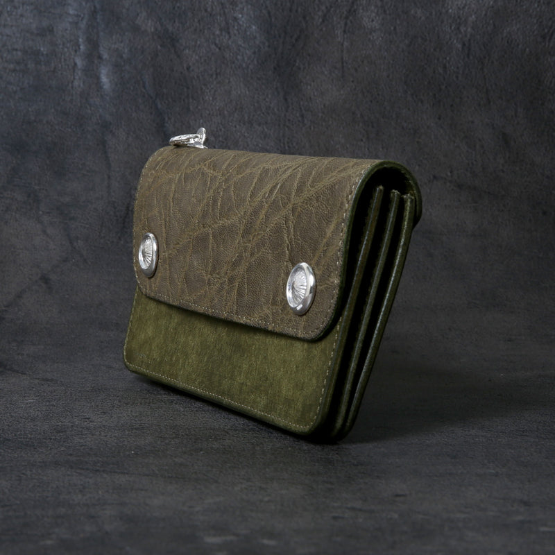 【2025 MOTOR SPECIAL】RLW1 エレファント × マットバケッタ ≪GREEN≫ トラッカーズロングウォレット