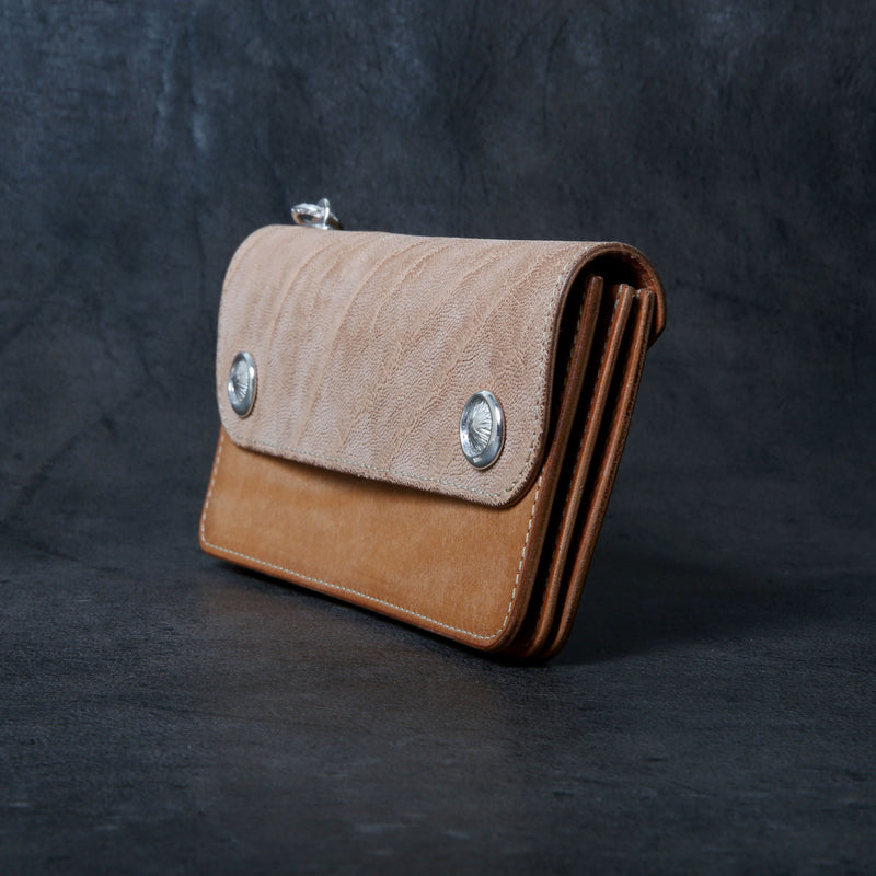 【2025 MOTOR SPECIAL】RLW1 エレファント × マットバケッタ ≪NATURAL≫ トラッカーズロングウォレット