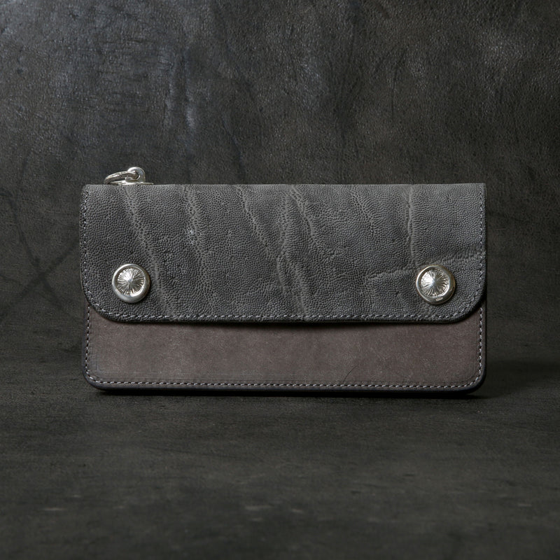 【2025 MOTOR SPECIAL】RLW1 エレファント × マットバケッタ ≪GRAY≫ トラッカーズロングウォレット