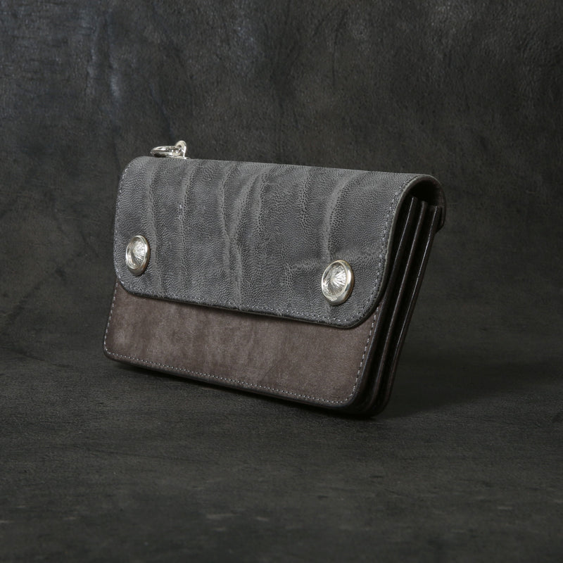 【2025 MOTOR SPECIAL】RLW1 エレファント × マットバケッタ ≪GRAY≫ トラッカーズロングウォレット