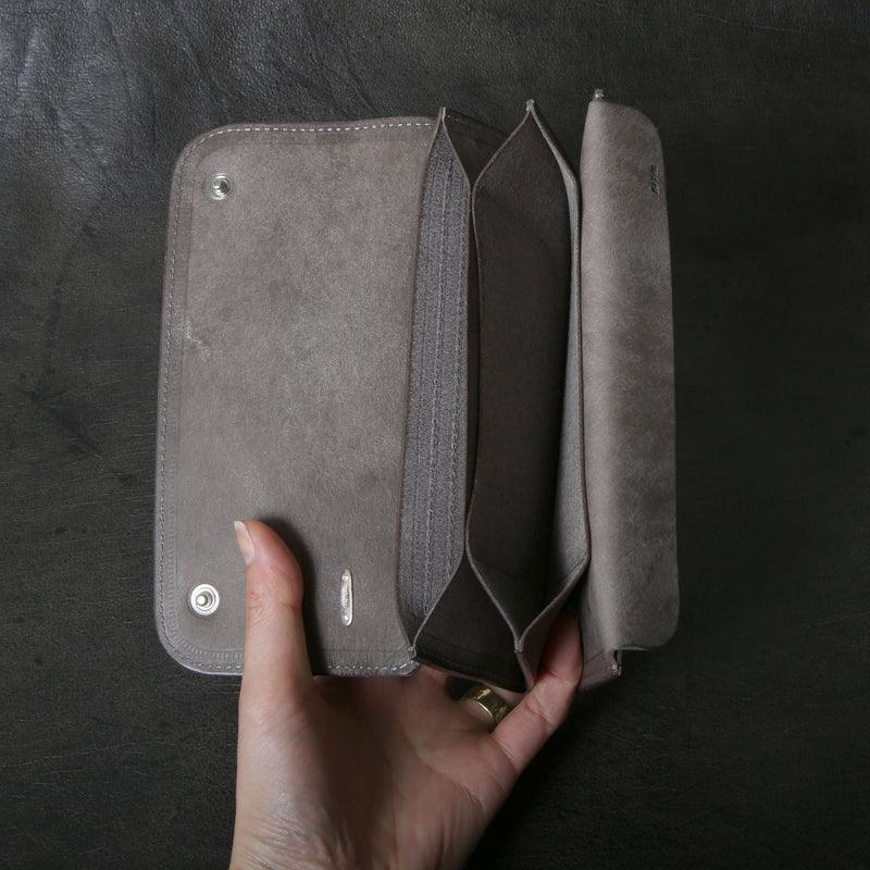 【2025 MOTOR SPECIAL】RLW1 エレファント × マットバケッタ ≪GRAY≫ トラッカーズロングウォレット