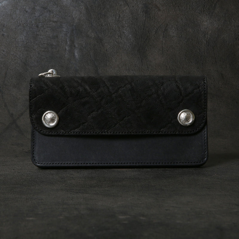 【2025 MOTOR SPECIAL】RLW1 エレファント × マットバケッタ ≪BLACK≫ トラッカーズロングウォレット