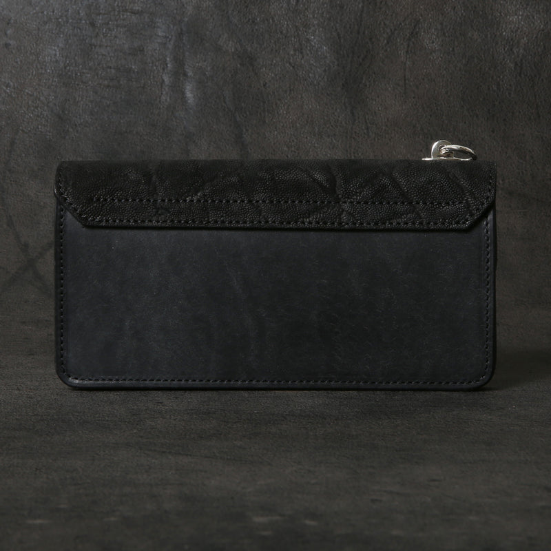 【2025 MOTOR SPECIAL】RLW1 エレファント × マットバケッタ ≪BLACK≫ トラッカーズロングウォレット