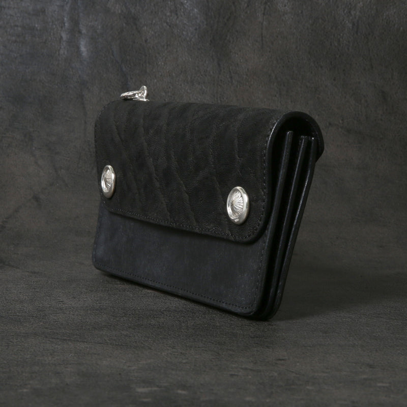 【2025 MOTOR SPECIAL】RLW1 エレファント × マットバケッタ ≪BLACK≫ トラッカーズロングウォレット