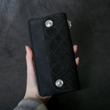 【2025 MOTOR SPECIAL】RLW1 エレファント × マットバケッタ ≪BLACK≫ トラッカーズロングウォレット