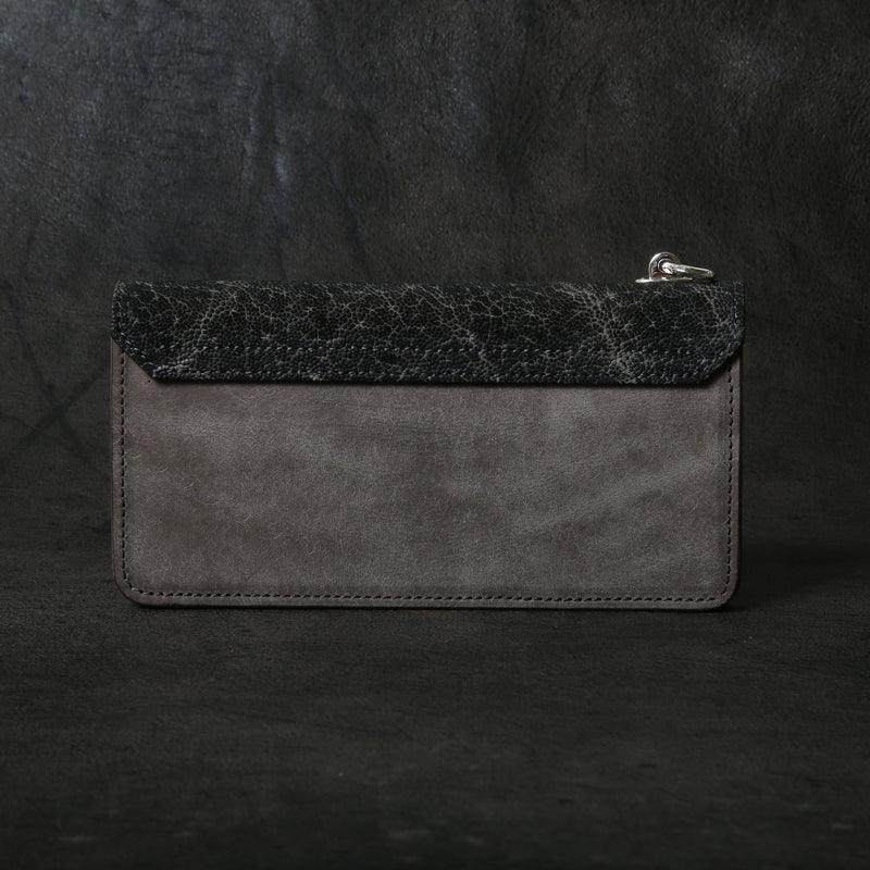 【2025 MOTOR SPECIAL】RLW1 墨染めエレファント × マットバケッタ ≪SUMI≫ トラッカーズロングウォレット