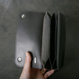 【2025 MOTOR SPECIAL】RLW1 墨染めエレファント × マットバケッタ ≪SUMI≫ トラッカーズロングウォレット