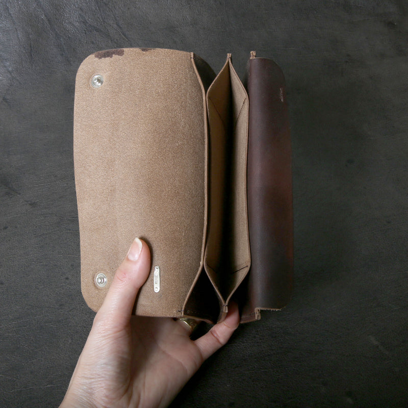 【2025 MOTOR SPECIAL】RLW1 ハンドダイ・イタリアンホースバット ≪BROWN≫ トラッカーズロングウォレット