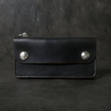 【2025 MOTOR SPECIAL】RLW1 ハンドダイ・イタリアンホースバット ≪BLACK≫ トラッカーズロングウォレット