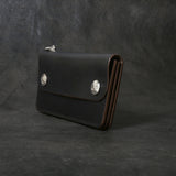 【2025 MOTOR SPECIAL】RLW1 ハンドダイ・イタリアンホースバット ≪BLACK≫ トラッカーズロングウォレット