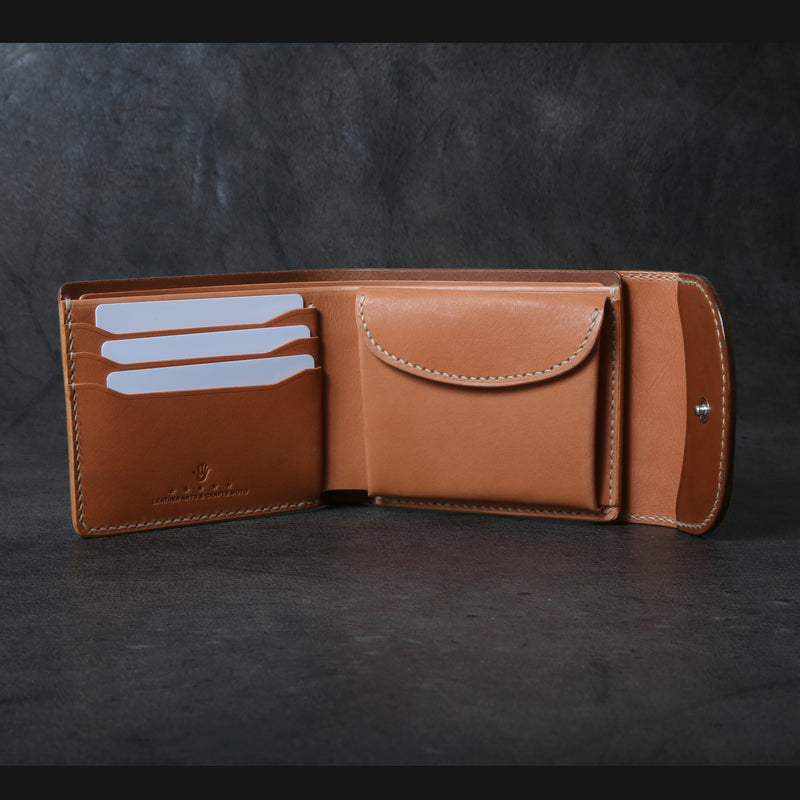 【2025 MOTOR SPECIAL】HW7 ハンドダイ・クロコ ≪BROWN≫ "HIDEO MOTOIKE" ショートウォレット