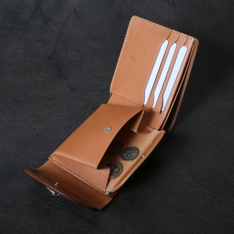 【2025 SPECIAL】W7 藍染クロコ × ブライドルレザー ショートウォレット