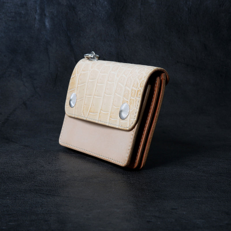 【2025 MOTOR SPECIAL】RW8 ヌメクロコ ≪NATURAL≫ トラッカーズミドルウォレット