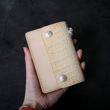 【2025 MOTOR SPECIAL】RW8 ヌメクロコ ≪NATURAL≫ トラッカーズミドルウォレット