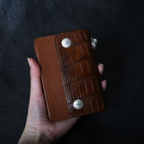 【2025 MOTOR SPECIAL】RW8 ハンドダイ・ヌメクロコ ≪BROWN≫ トラッカーズミドルウォレット