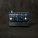 【2025 MOTOR SPECIAL】RW8 藍染めクロコダイル × ブライドルレザー ≪INDIGO≫ トラッカーズミドルウォレット