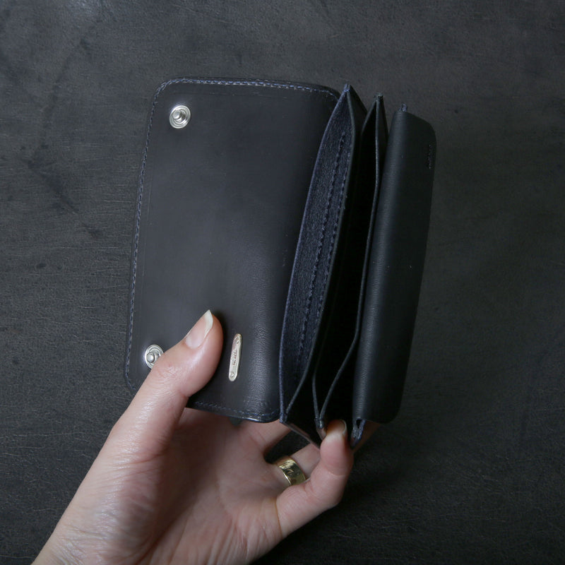 【2025 MOTOR SPECIAL】RW8 藍染めパイソン × ブライドルレザー ≪INDIGO≫ トラッカーズミドルウォレット