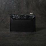 【2025 MOTOR SPECIAL】RW8 ハンドダイ・ヌメクロコ ≪BLACK≫ トラッカーズミドルウォレット