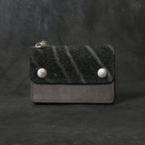 【2025 MOTOR SPECIAL】RW8 墨染めエレファント × マットバケッタ ≪SUMI≫ トラッカーズミドルウォレット