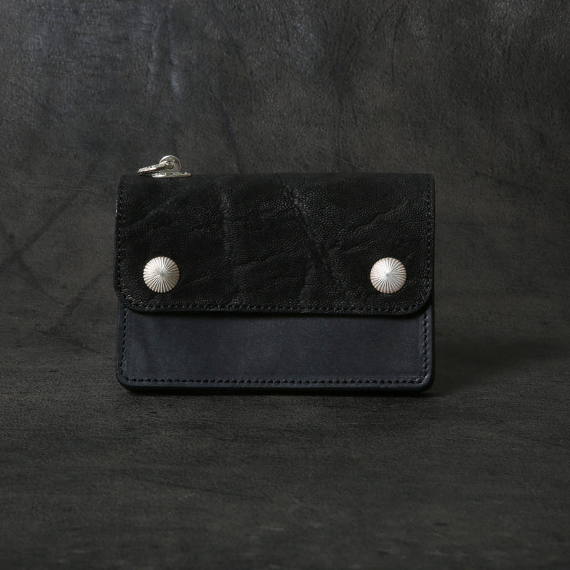 【2025 MOTOR SPECIAL】RW8 エレファント × マットバケッタ ≪BLACK≫ トラッカーズミドルウォレット