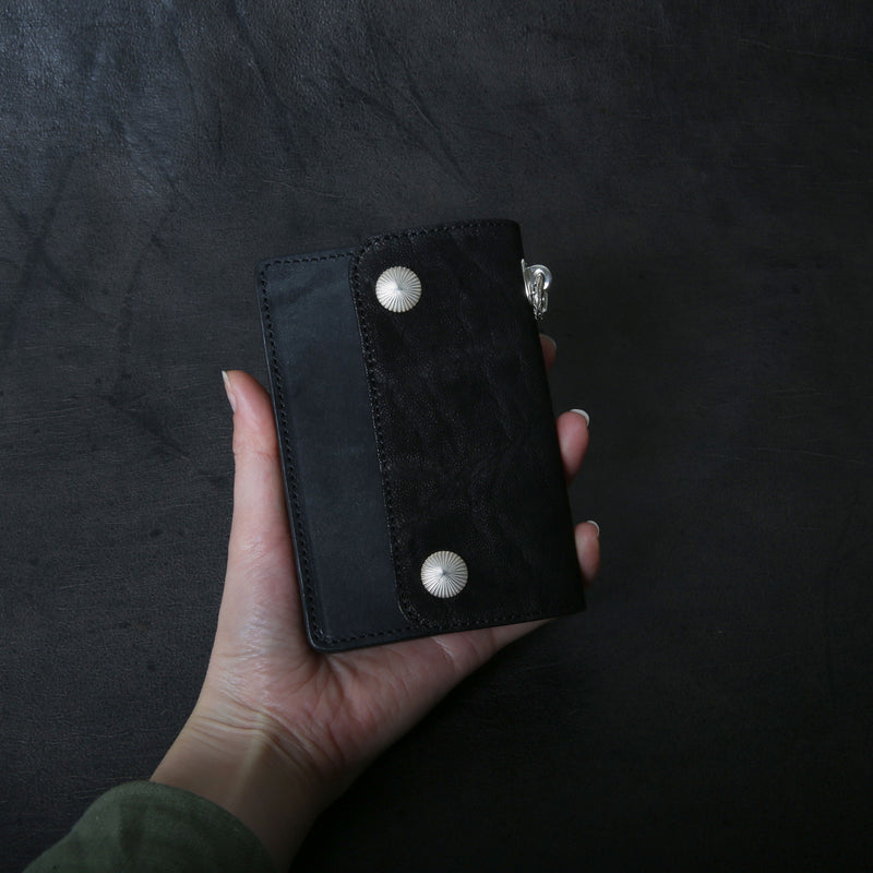 【2025 MOTOR SPECIAL】RW8 エレファント × マットバケッタ ≪BLACK≫ トラッカーズミドルウォレット