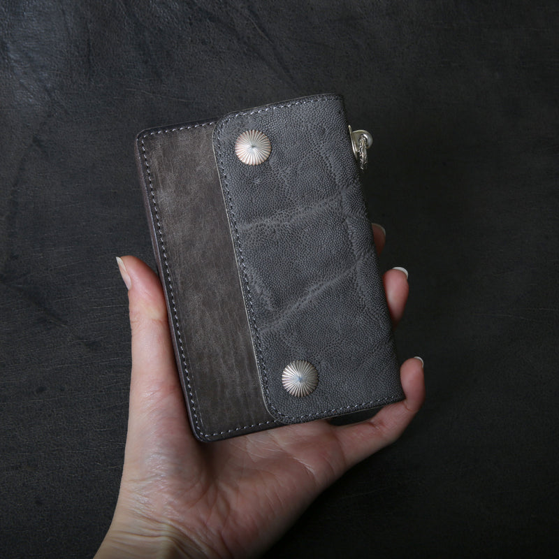 【2025 MOTOR SPECIAL】RW8 エレファント × マットバケッタ ≪GRAY≫ トラッカーズミドルウォレット