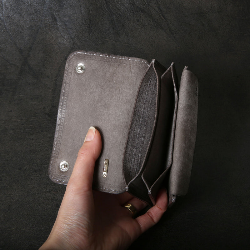 【2025 MOTOR SPECIAL】RW8 エレファント × マットバケッタ ≪GRAY≫ トラッカーズミドルウォレット