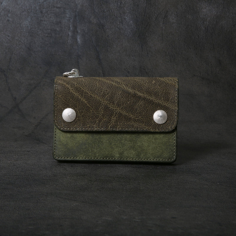 【2025 MOTOR SPECIAL】RW8 エレファント × マットバケッタ ≪GREEN≫ トラッカーズミドルウォレット