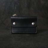 【2025 MOTOR SPECIAL】RW8 ハンドダイ・イタリアンホースバット ≪BLACK≫ トラッカーズミドルウォレット