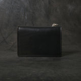 【2025 MOTOR SPECIAL】RW8 ハンドダイ・イタリアンホースバット ≪BLACK≫ トラッカーズミドルウォレット