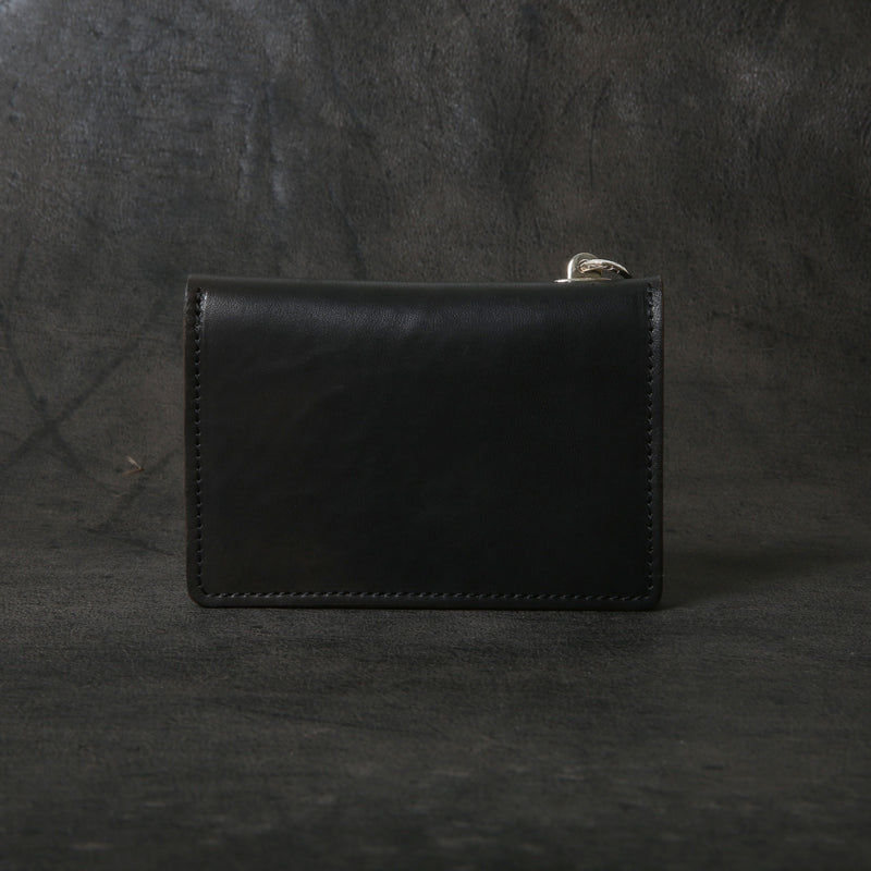 【2025 MOTOR SPECIAL】RW8 ハンドダイ・イタリアンホースバット ≪BLACK≫ トラッカーズミドルウォレット