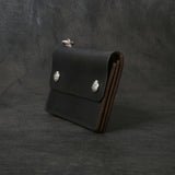 【2025 MOTOR SPECIAL】RW8 ハンドダイ・イタリアンホースバット ≪BLACK≫ トラッカーズミドルウォレット