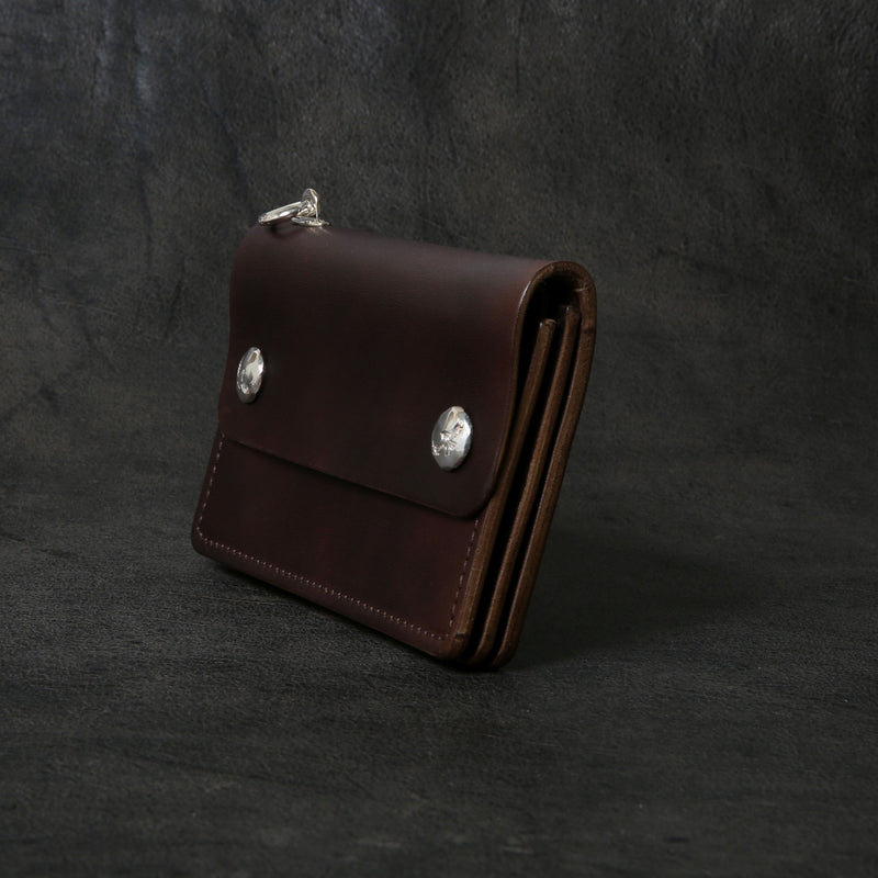 【2025 MOTOR SPECIAL】RW8 ハンドダイ・イタリアンホースバット ≪BROWN≫ トラッカーズミドルウォレット