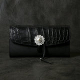 【2025 MOTOR SPECIAL】HLW2 ハンドダイ・クロコ ≪BLACK≫ "HIDEO MOTOIKE" ロングウォレット