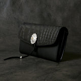 【2025 MOTOR SPECIAL】HLW2 ハンドダイ・クロコ ≪BLACK≫ "HIDEO MOTOIKE" ロングウォレット